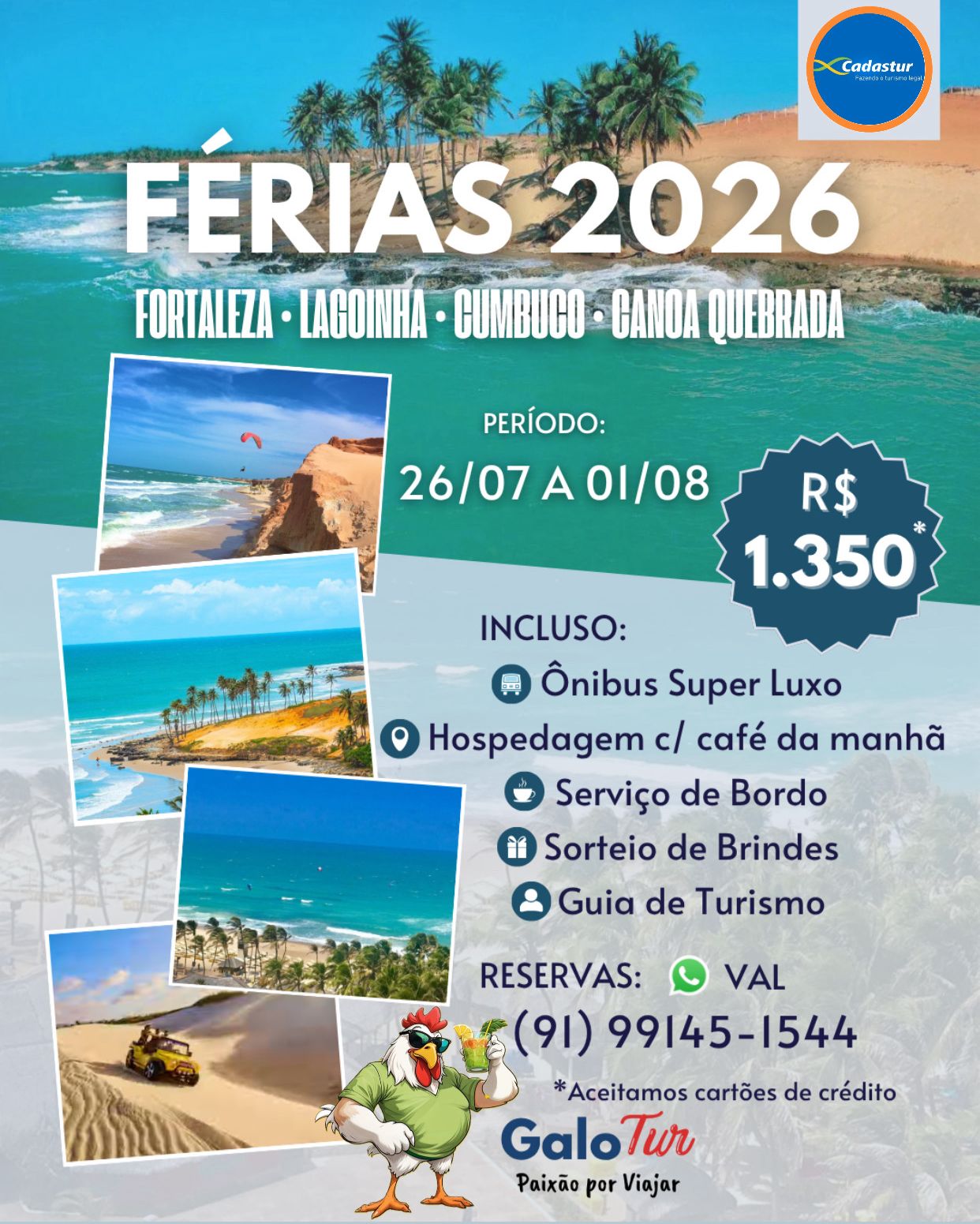 Imagem do evento Férias 2026 - Galo Tur