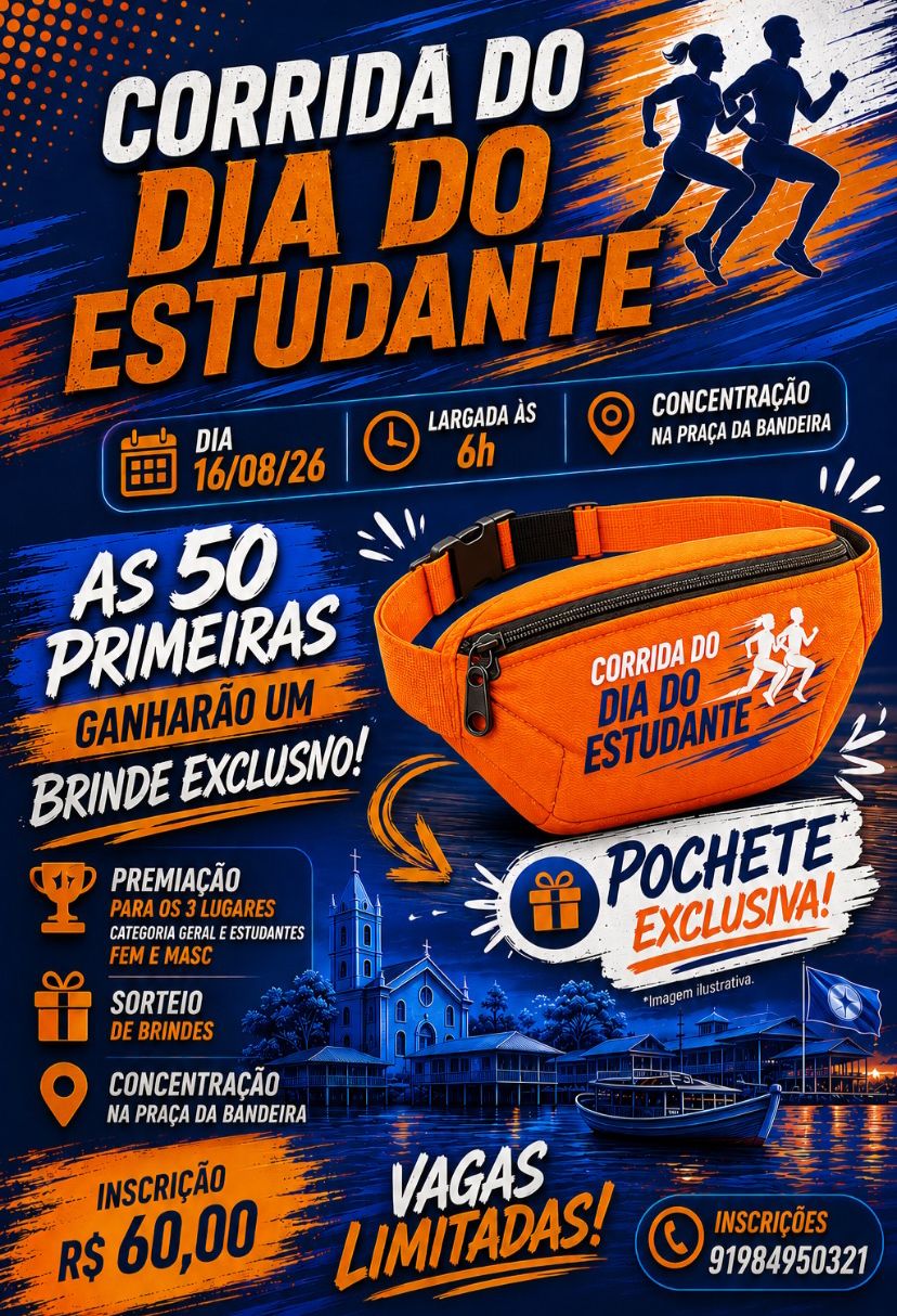 Imagem do evento 🏃♀️ CORRIDA DO DIA DO ESTUDANTE: Garanta sua vaga para o grande evento do dia 16 de Agosto!