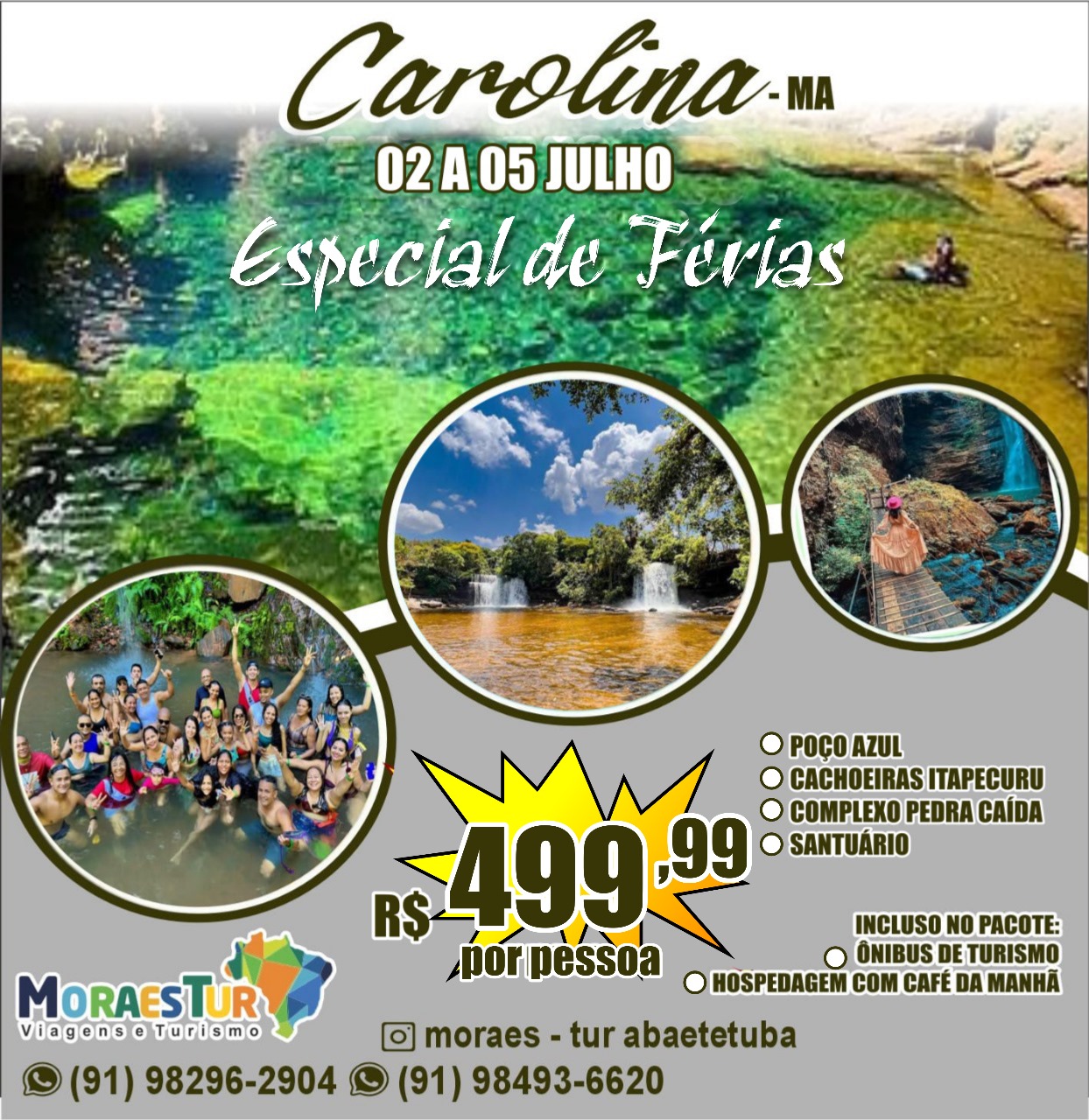 Imagem do evento 💦 ESPECIAL DE FÉRIAS: Descubra as maravilhas de Carolina-MA com a MoraesTur!